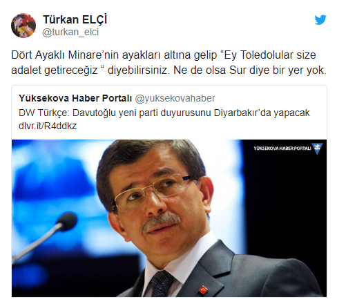 Tahir Elçi'nin eşi Türkan Elçi'den Ahmet Davutoğlu'na tepki - Resim : 1