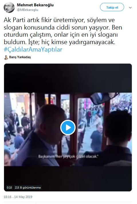 Mehmet Bekaroğlu‏'ndan AKP'ye slogan önerisi - Resim : 1