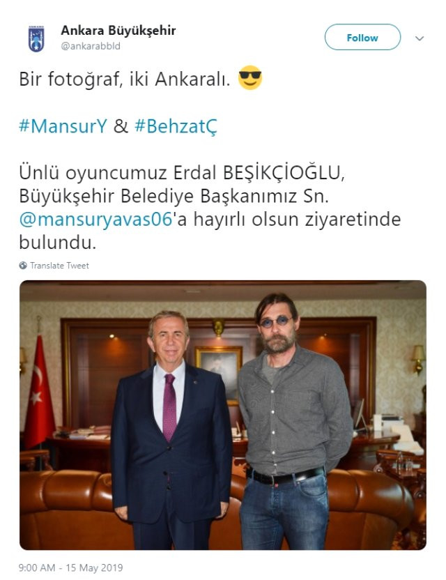 Erdal Beşikçioğlu, Mansur Yavaş'ı makamında ziyaret etti - Resim : 1