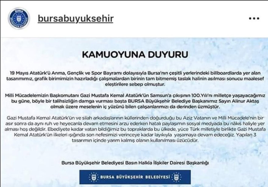 Bursa Büyükşehir'den skandal afişe güldüren savunma - Resim : 2