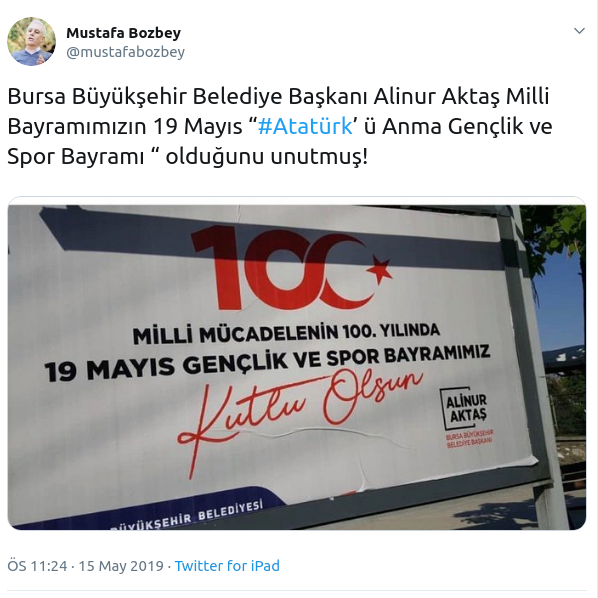 Bursa Büyükşehir'den skandal afişe güldüren savunma - Resim : 1