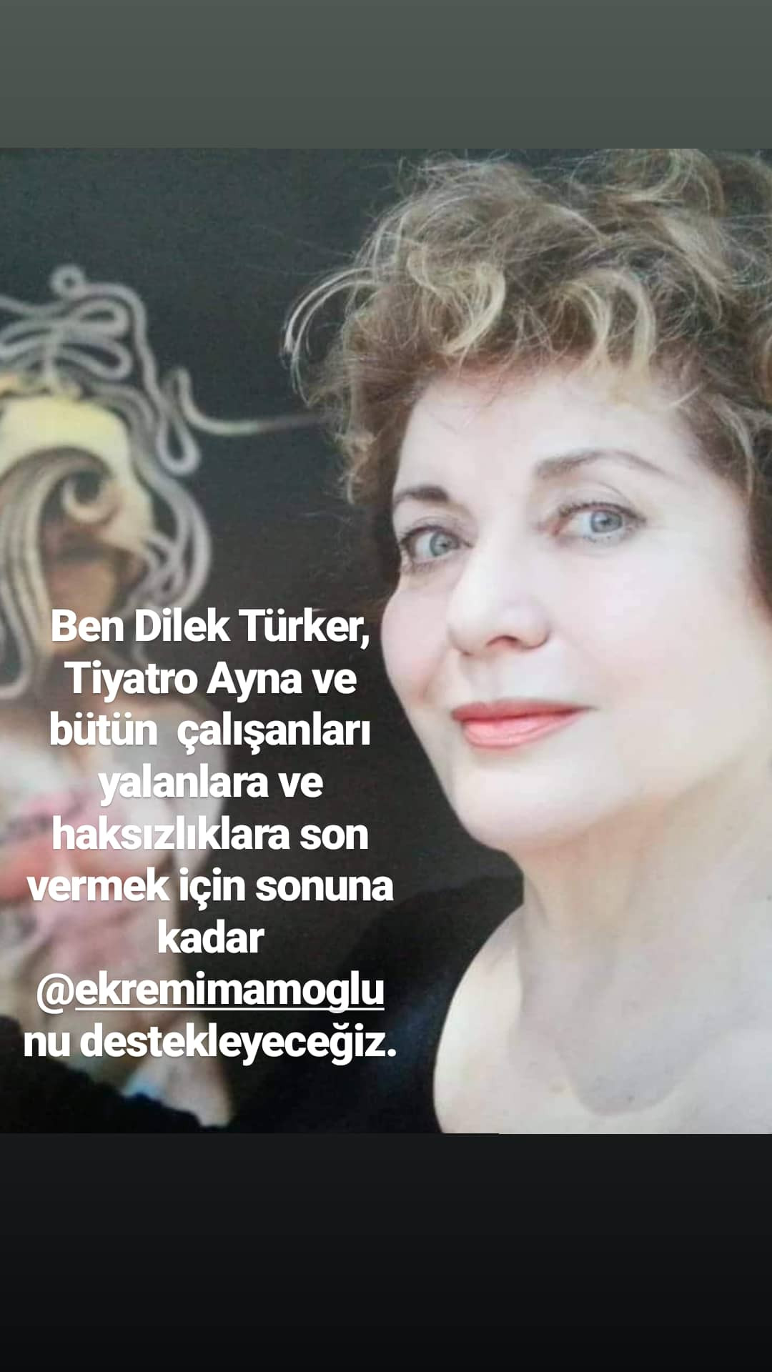 Devlet sanatçısı Türker'den İmamoğlu'na destek - Resim : 1