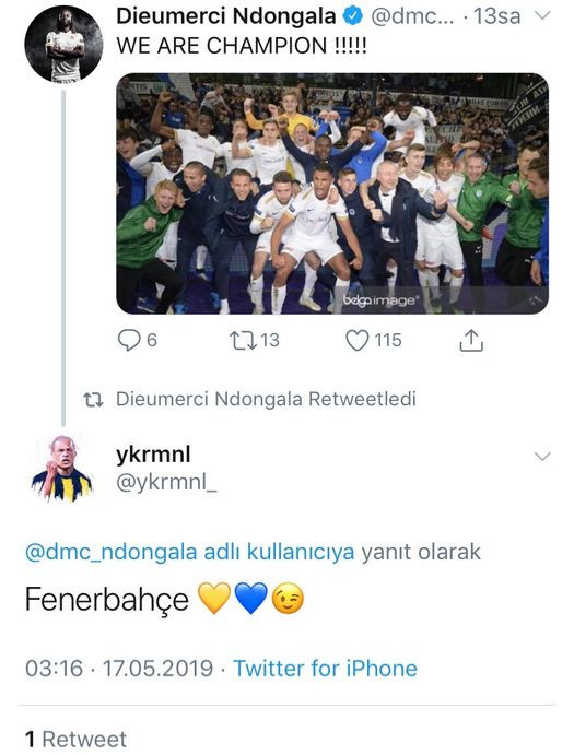 Ndongala'dan Fenerbahçelileri heyecanlandıran paylaşım! - Resim : 1
