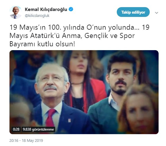 Kemal Kılıçdaroğlu'ndan anlamlı 19 Mayıs mesajı - Resim : 1