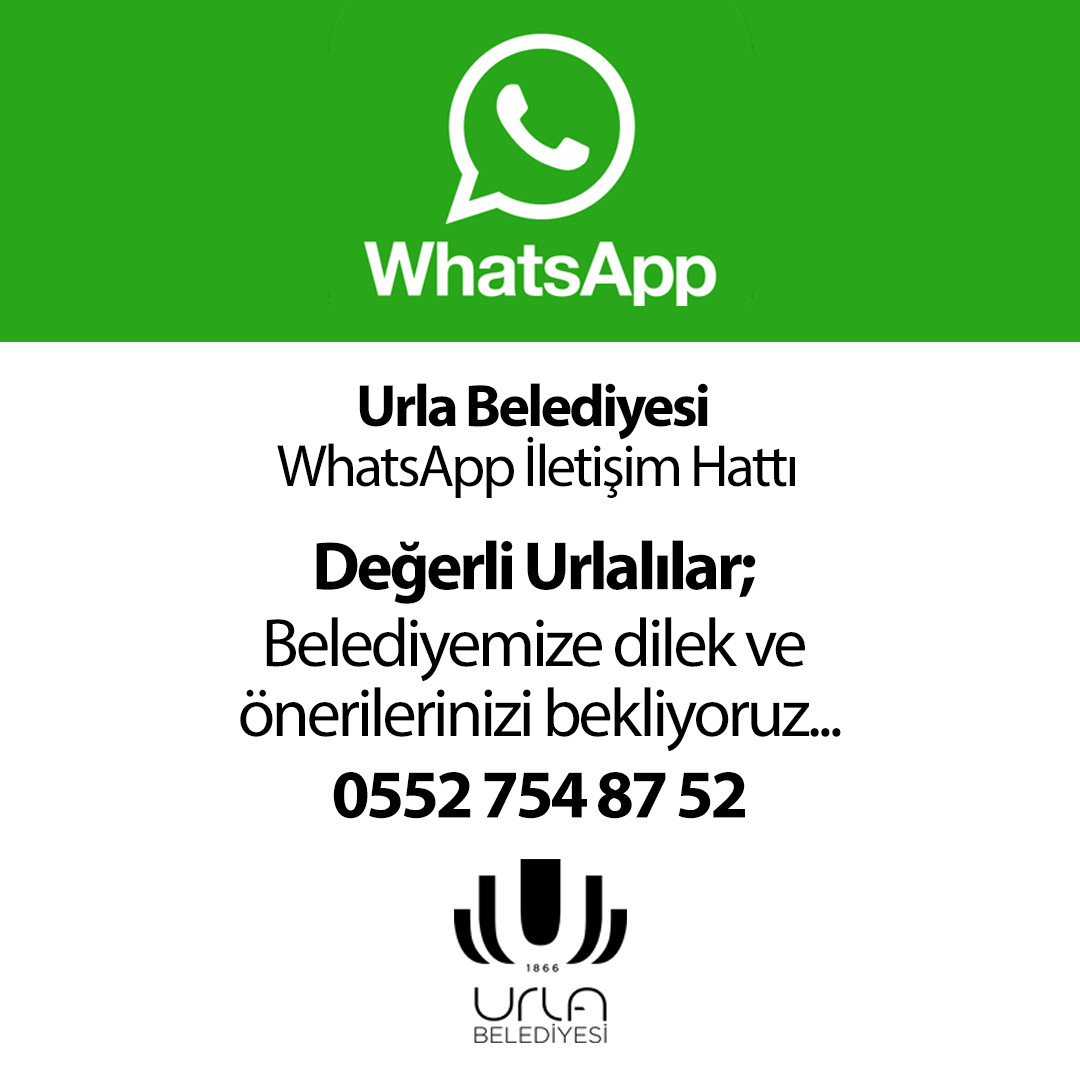 Urla Belediyesi WhatsApp İletişim Hattı açıldı - Resim : 1