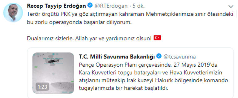 Erdoğan'dan operasyon mesajı - Resim : 1