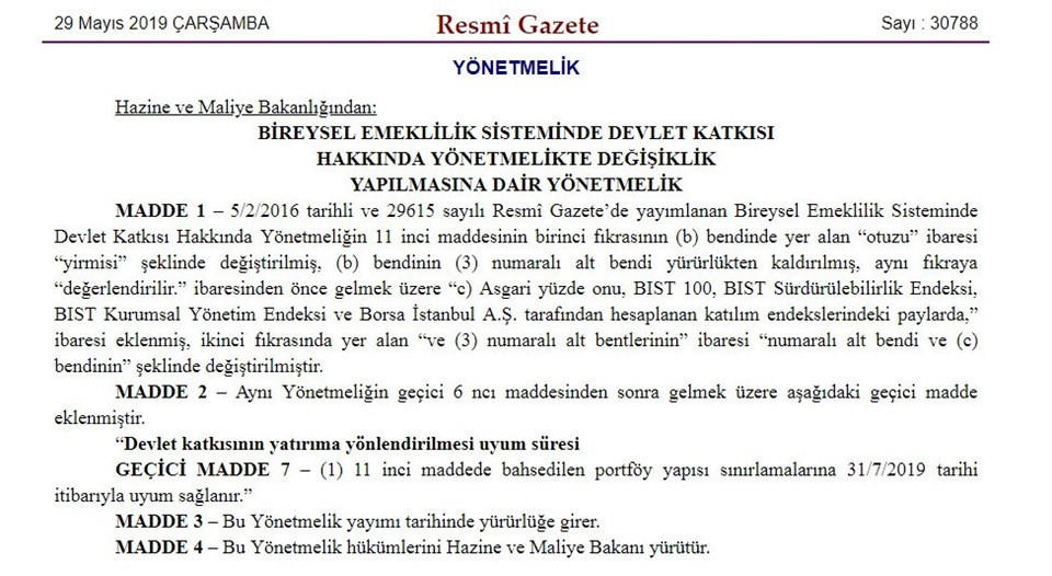 BES'te değişiklik! Resmi Gazete'de yayımlandı - Resim : 1