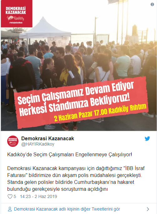 Kadıköy'de 'Vakıflara hizmet dönemi bitsin' demek Erdoğan'a hakaret sayıldı! - Resim : 2