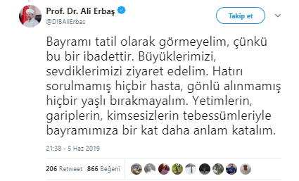 Namaza bariyer konulmasına sessiz kalan Diyanet İşleri Başkanı'ndan 'şeker' açıklaması - Resim : 2