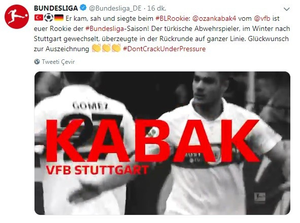 Ozan Kabak, Bundesliga'da 'Yılın Çaylağı' seçildi - Resim : 1