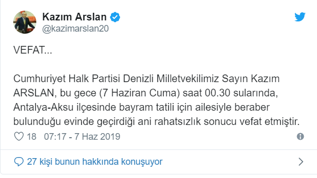 CHP Denizli Milletvekili Kazım Arslan yaşamını yitirdi - Resim : 2