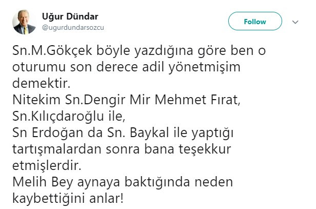 Uğur Dündar: Gökçek böyle yazdığına göre! - Resim : 2