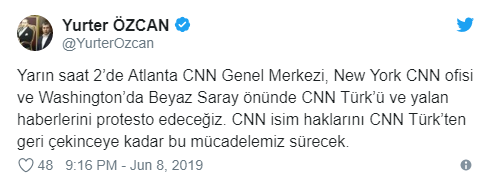 CHP'den ABD'de CNN Türk protestosu - Resim : 1