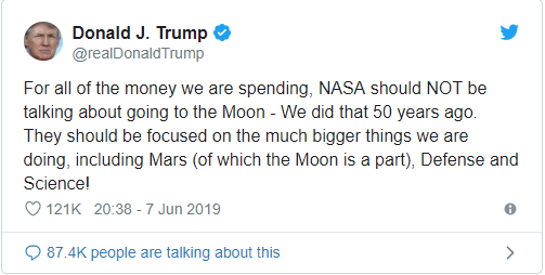 NASA'yı eleştiren Trump, Ay'ı Mars'ın parçası yaptı! - Resim : 1