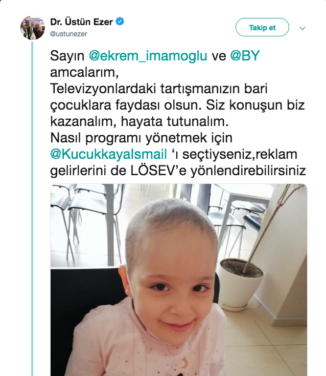 LÖSEV'in kurucusundan İmamoğlu ve Yıldırım'a 'ortak yayın' çağrısı - Resim : 1