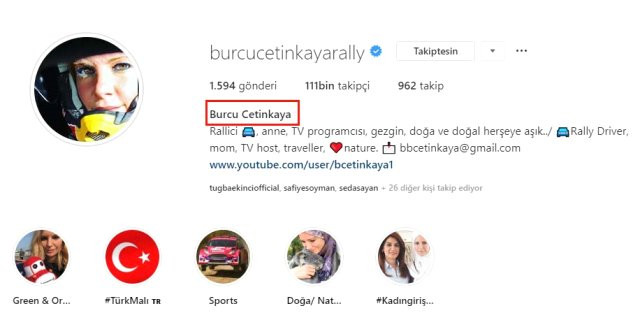 Rallici Burcu Çetinkaya Instagram hesabından eşinin soyadını kaldırdı - Resim : 1