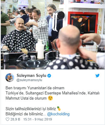 'Süleyman Soylu sürekli tıraş olurum dediği berbere ilk kez gitmiş' - Resim : 1