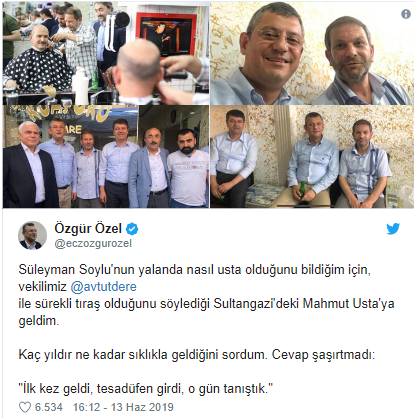 'Süleyman Soylu sürekli tıraş olurum dediği berbere ilk kez gitmiş' - Resim : 2