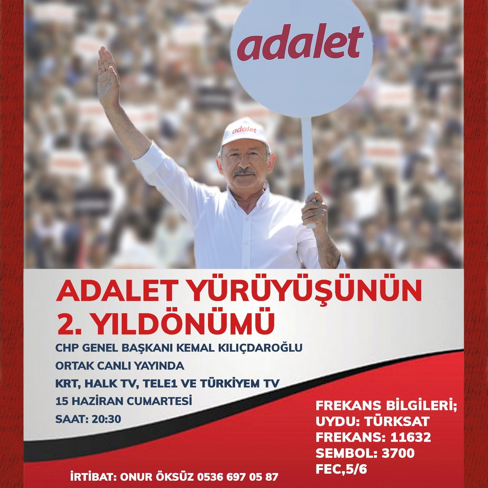 Kılıçdaroğlu, Adalet Yürüyüşü'nün yıldönümünde ortak yayında olacak - Resim : 1