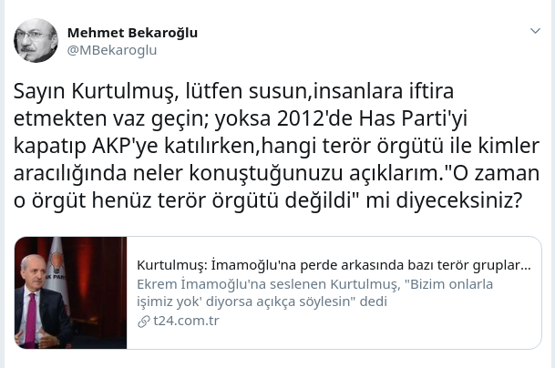Bekaroğlu'ndan Kurtulmuş'a çok zor soru: Has Parti'den AKP'ye geçerken... - Resim : 1