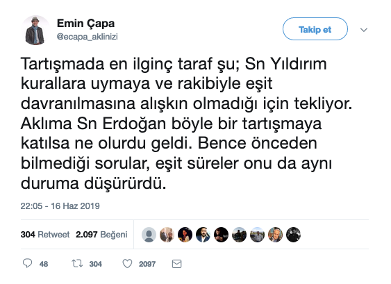 Emin Çapa: Binali Yıldırım yerine Erdoğan olsaydı... - Resim : 1