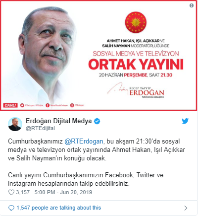 Erdoğan'dan 23 Haziran öncesi 'ortak yayın' hamlesi - Resim : 1