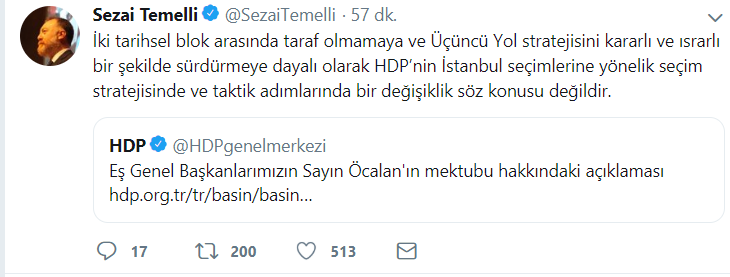 HDP'li Sezai Temelli, 23 Haziran ve mektupla ilgili son noktayı koydu - Resim : 2