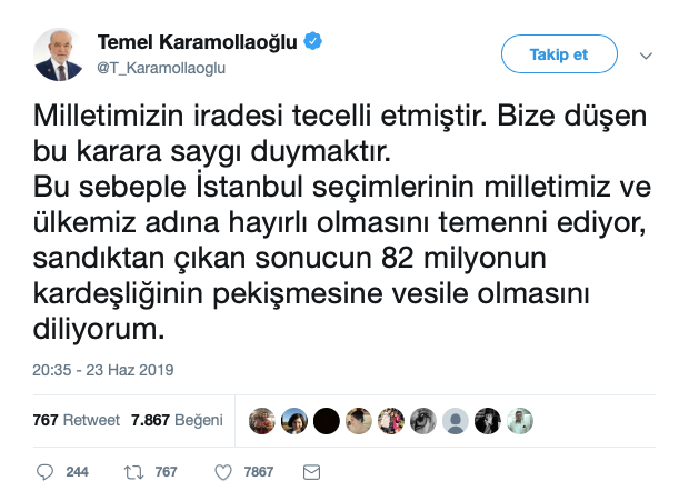 Temel Karamollaoğlu: Milletimizin iradesi tecelli etmiştir - Resim : 1