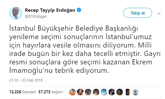 Erdoğan'dan ilk açıklama! Yenilgiyi kabul etti - Resim : 1
