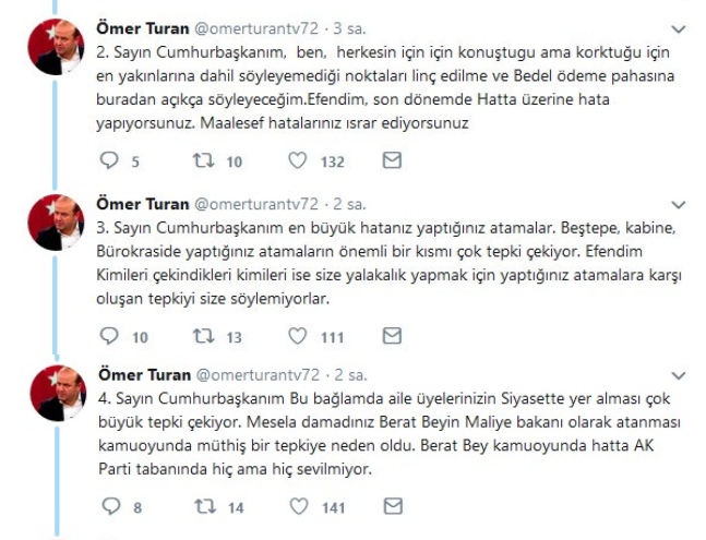 Yandaş Ömer Turan, Erdoğan'ı eleştiri yağmuruna tuttu - Resim : 2