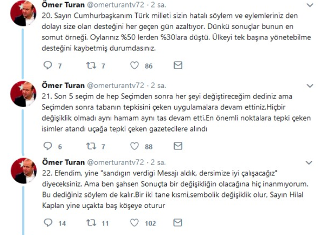 Yandaş Ömer Turan, Erdoğan'ı eleştiri yağmuruna tuttu - Resim : 8