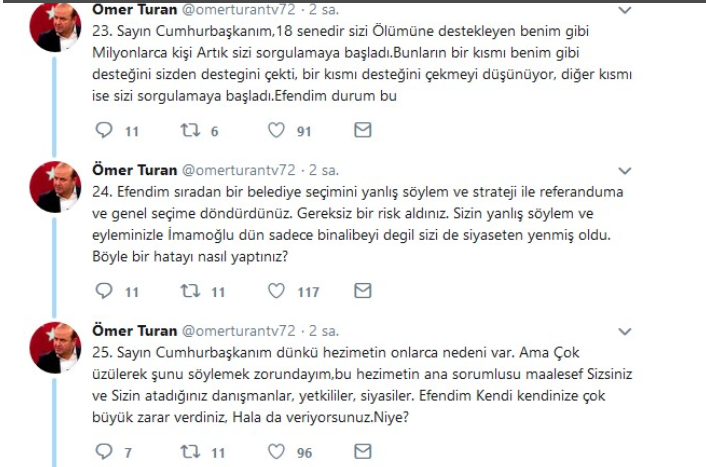 Yandaş Ömer Turan, Erdoğan'ı eleştiri yağmuruna tuttu - Resim : 9