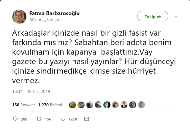 İktidarı eleştiren Yeni Şafak yazarı Fatma Barbarosoğlu'na tepki - Resim : 1