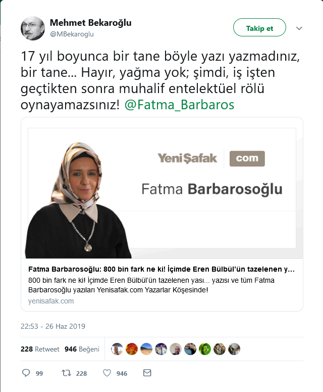 İktidarı eleştiren Yeni Şafak yazarı Fatma Barbarosoğlu'na tepki - Resim : 3