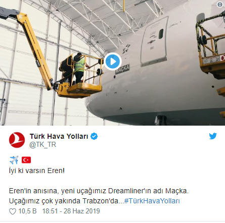 THY paylaştı: İyi ki varsın Eren! - Resim : 1