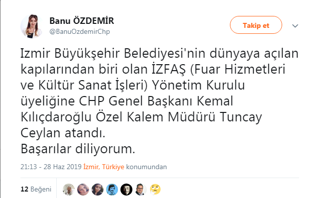 İzmir Büyükşehir Belediyesi'nde üst düzey atama - Resim : 1