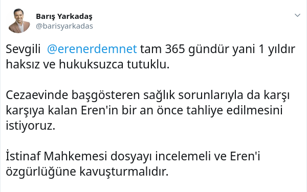 'Eren Erdem'in dosyası artık incelenmeli!' - Resim : 1