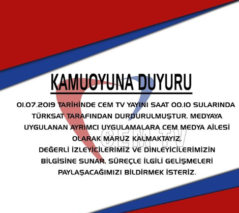 Cem TV'nin yayını durduruldu! Kanaldan tepki - Resim : 1