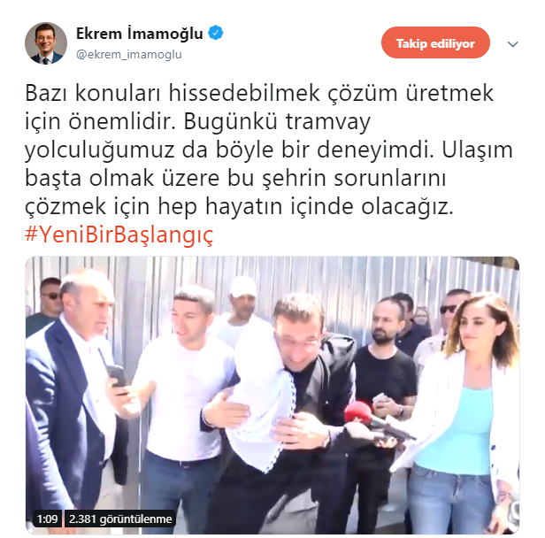 Ekrem İmamoğlu tramvayda: 'Hep hayatın içinde olacağız' - Resim : 1