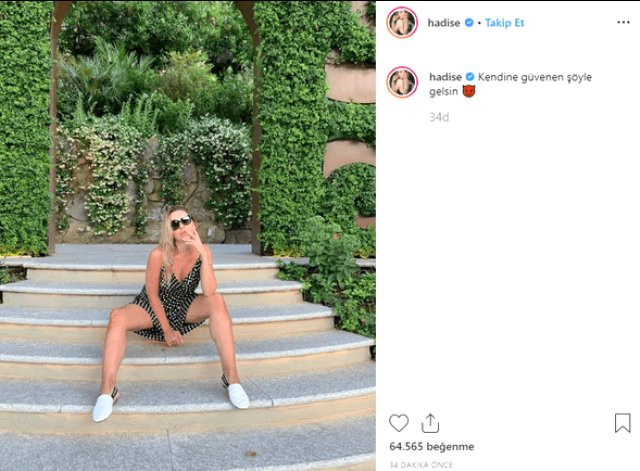 Hadise'den cesur paylaşım: Kendine güvenen şöyle gelsin - Resim : 1