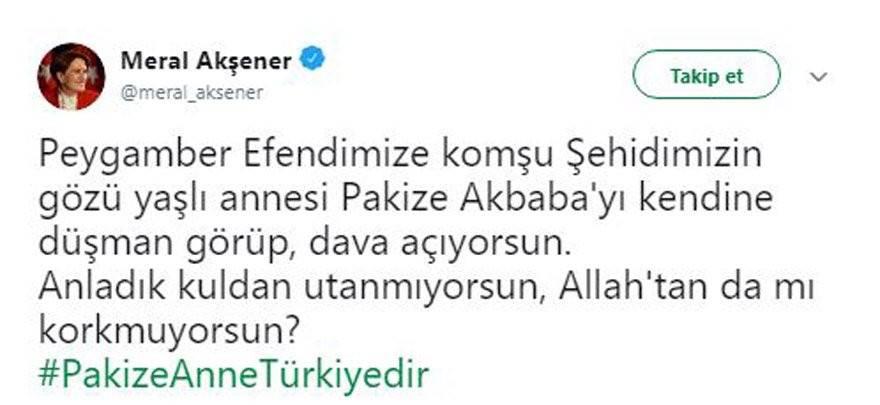 Meral Akşener’den Erdoğan'a ‘Pakize Anne’ tepkisi! - Resim : 1