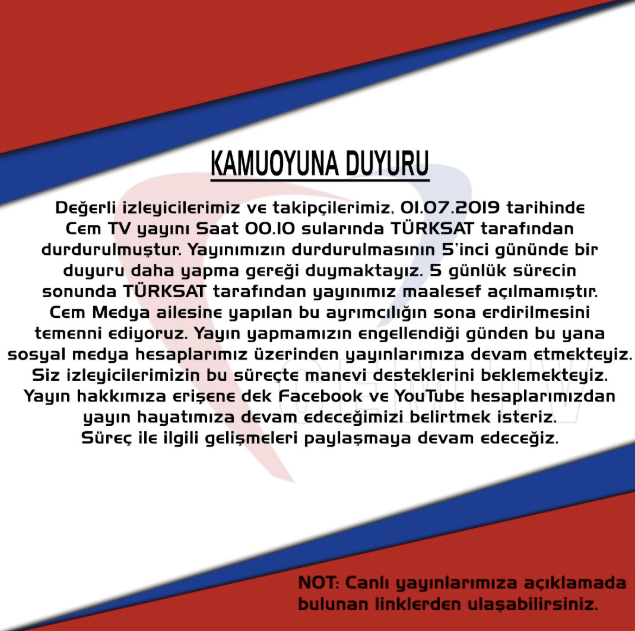 Cem TV'ye sansür devam ediyor - Resim : 1