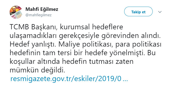 Ekonomistler MB Başkanının görevden alınmasını nasıl yorumladı? - Resim : 1