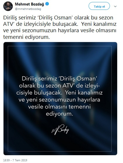 Diriliş Osman dizisinin hangi kanalda yayınlanacağı belli oldu - Resim : 1