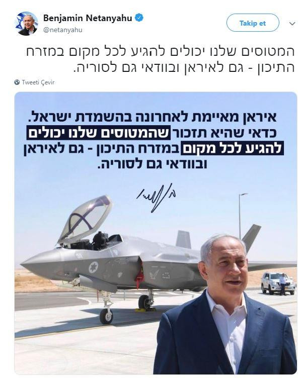 Netanyahu: Savaş uçaklarımız Ortadoğu’da her yere ulaşabilir - Resim : 1
