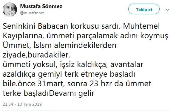 Erdoğan'a seslendi: Babacan korkusu sardı, ümmet terke başladı - Resim : 2