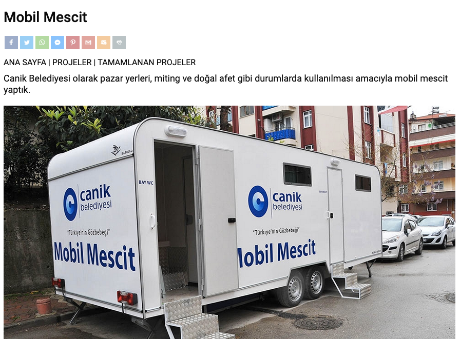 AKP'li belediyeden dev proje: Mobil Mescit - Resim : 1