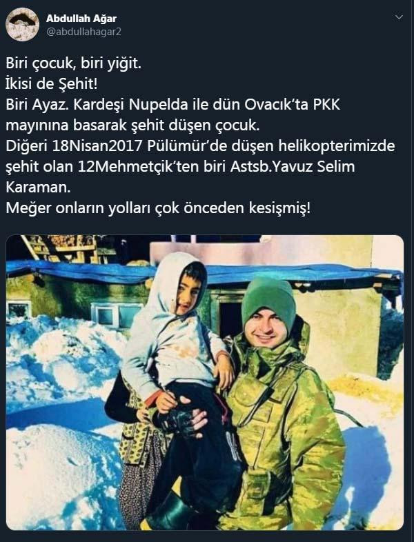 Terör kurbanı Ayaz, şehit astsubay ile fotoğraf çektirmiş - Resim : 1