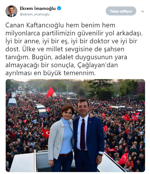 İmamoğlu: Kaftancıoğlu'nun ülke ve millet sevgisine de şahsen tanığım - Resim : 1