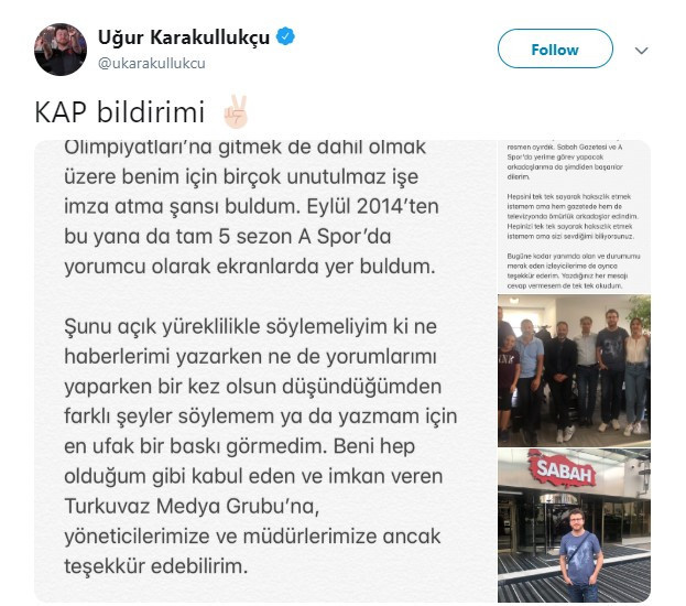 Ekrem İmamoğlu'na destek veren Sabah ve A Spor çalışanı istifa etti - Resim : 2